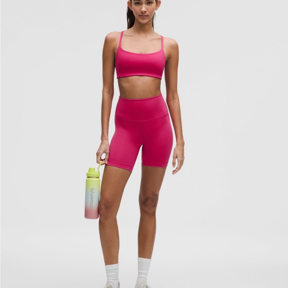 lululemon athletica Pink Sports Bra and Shorts Set